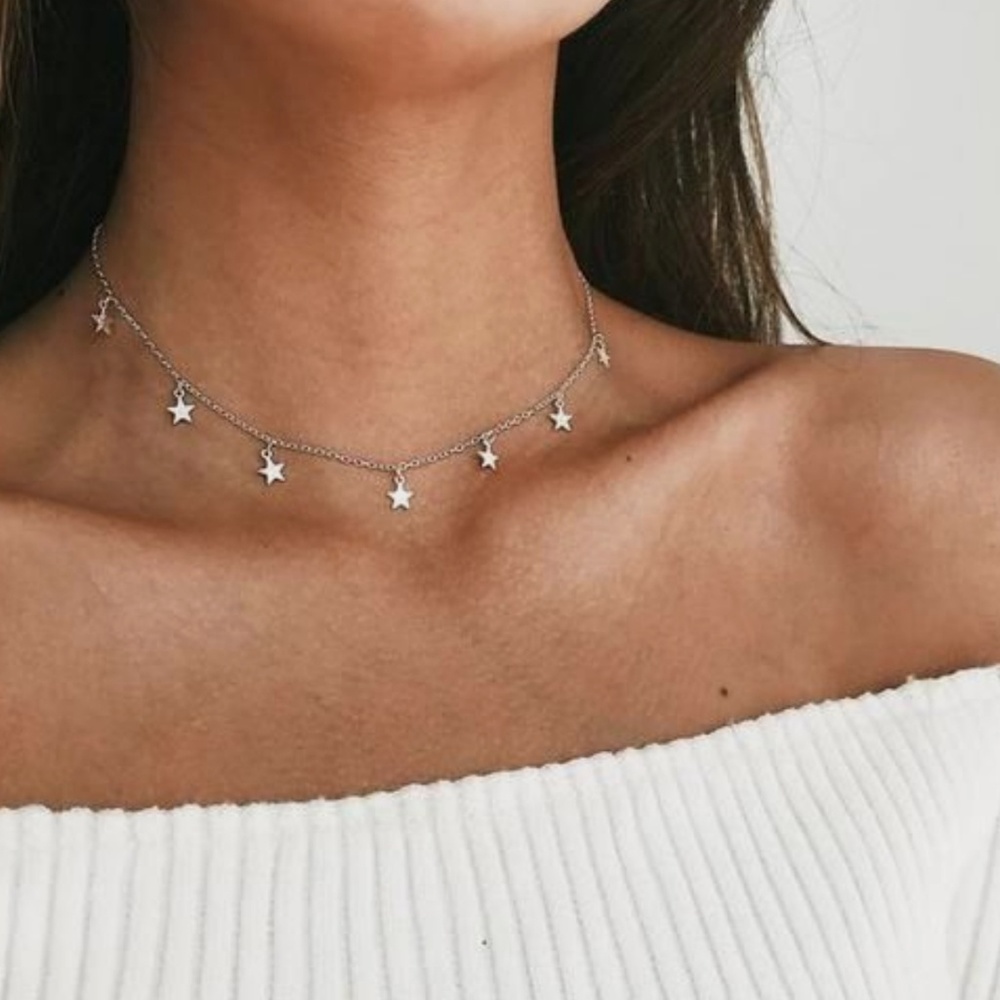 Dainty Silver Star Necklace
